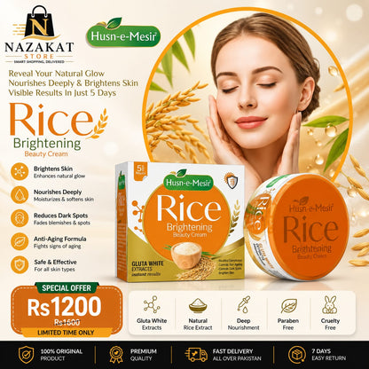 Rice Brightening Beauty Cream with Vitamin B3 | Spot-Less Glow & Skin Radiance Formula